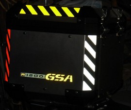 R1250 GSA and R1200GSA Pannier Red White & Yellow Chevrons 2014 >2023